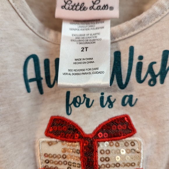 2T Little Lass Christmas Dress - Picture 3 of 5